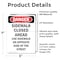 Signmission Sidewalk Closed Ahead Use Sidewalk Danger Sign, Vinyl Decal, 5in W x 7in L, 2PK OS-2PACK-DS-D-57-V-2161 - alternate 2